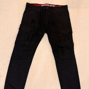 Black Streetwear Cargo Pants • XXX Smuggler’s Moon • Size 40 Big and Tall